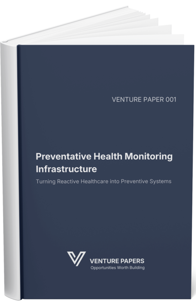 Preventative Health Monitoring Infrastructure venture paper cover by Venture Papers